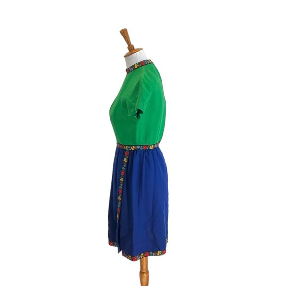 Lanz Marshall Fields Wool Dress Green Size 9 Vintage 50’s Retro Classic Mod - Picture 10 of 14